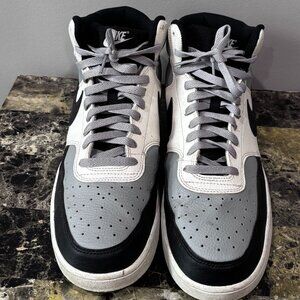 Nike Men mid sneaker court vision Grey/Black/White SZ: 12